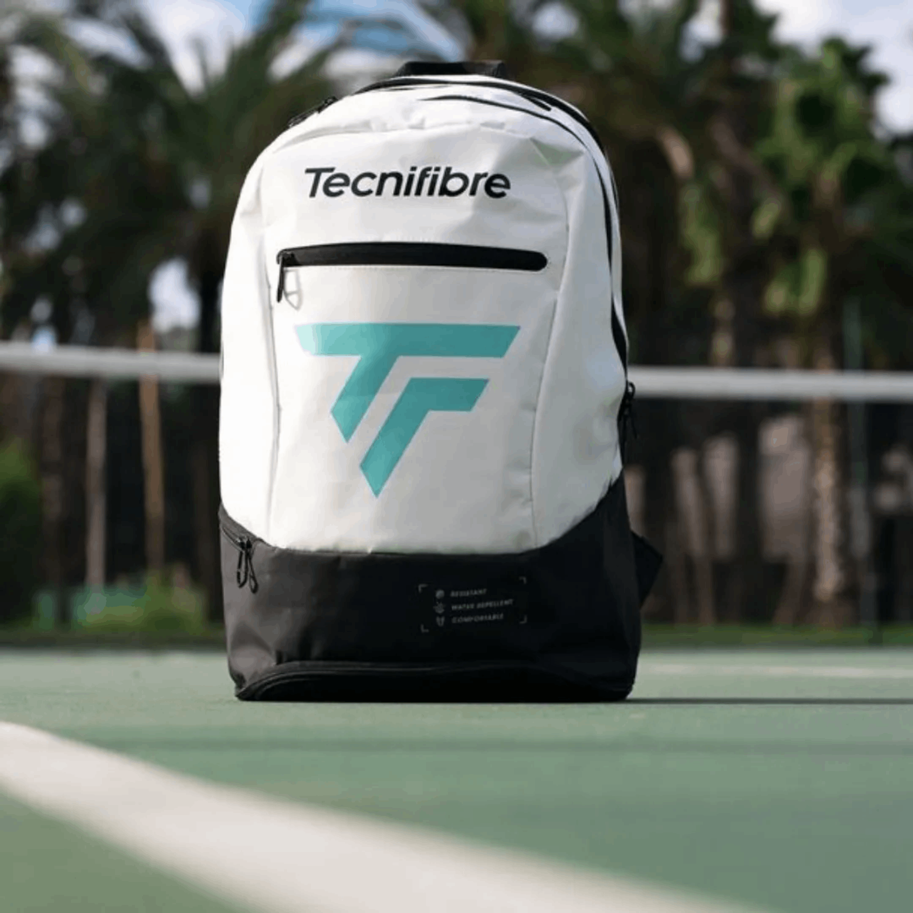 Miniatura 3.0 de Mochila Tempo Backpack Branco e Azul Tecnifibre