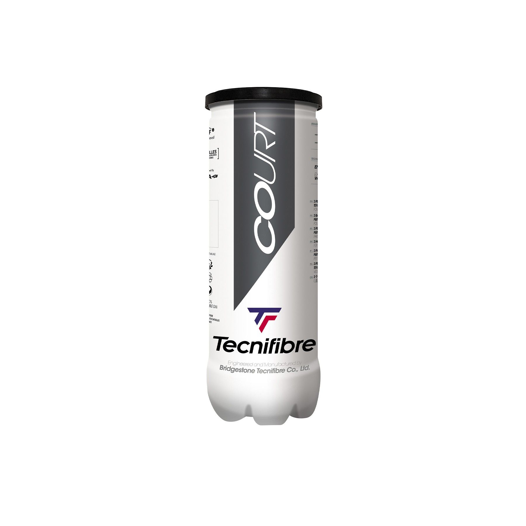 Imagem do produto Tubo com 3 Unidades de bolas de T&ecirc;nis Tecnifibre Court