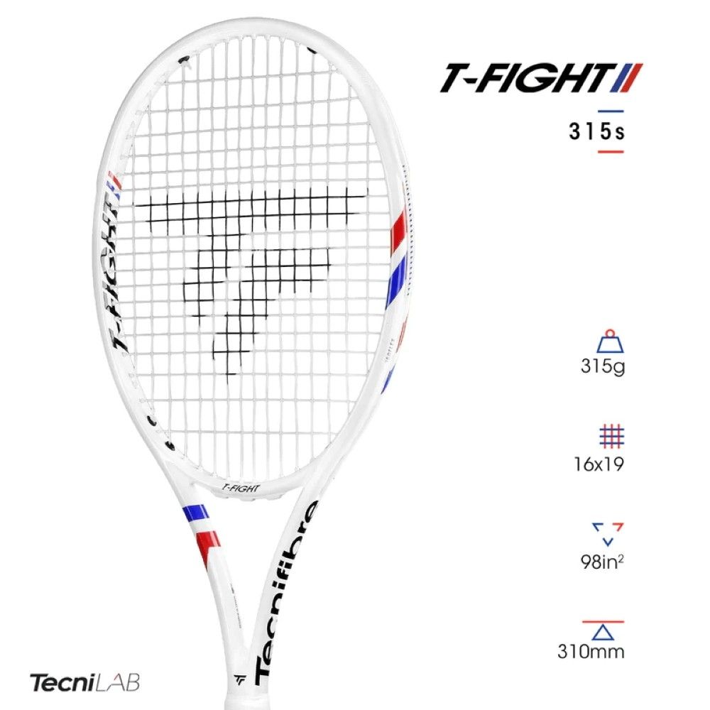 Imagem alternativa do produto Raquete de T&ecirc;nis T-Fight V2 315S Isoflex Branco Tecnifibre Branco