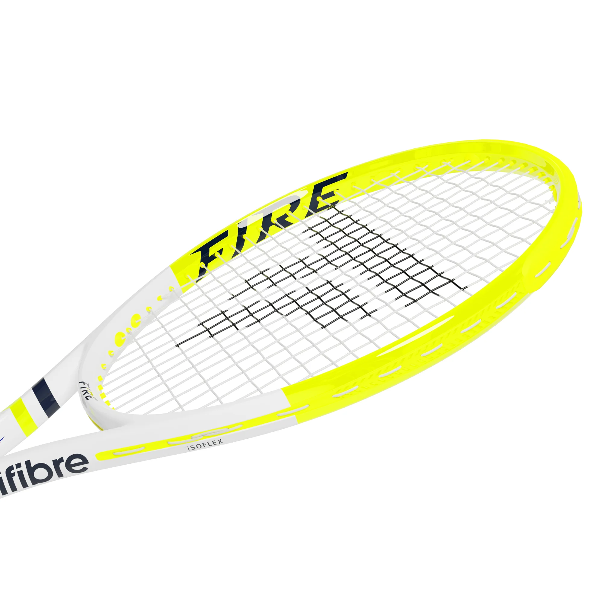 Miniatura 5.0 de Raquete de T&ecirc;nis Fire 285 Branco/Verde Lim&atilde;o Tecnifibre