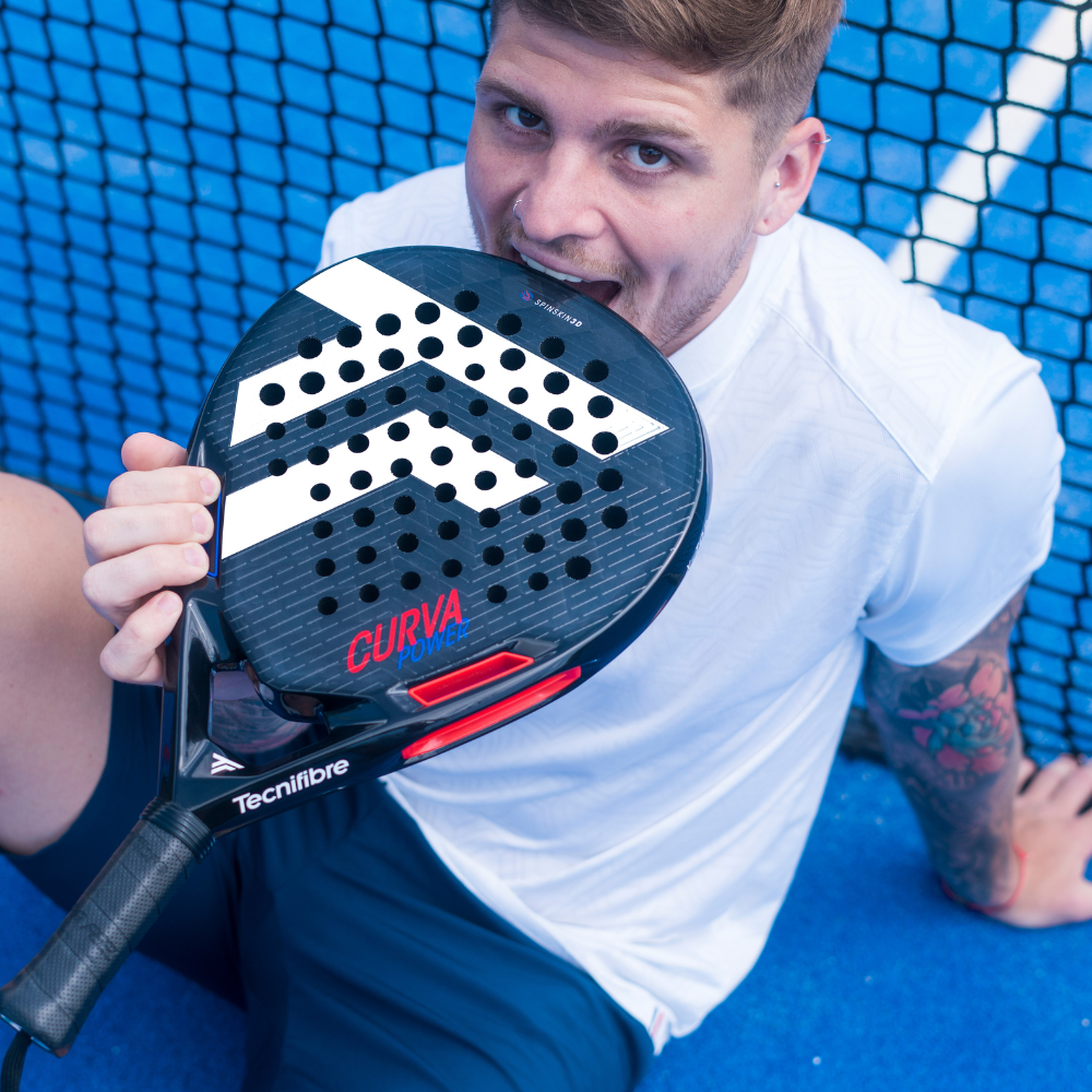 Miniatura 19.0 de Raquete de Padel Curva Power Preto Tecnifibre