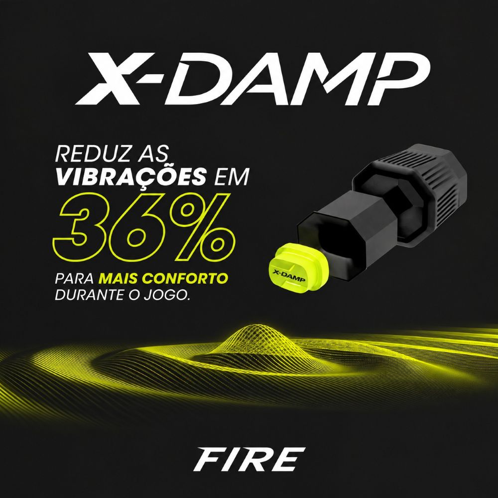 Miniatura 9.0 de Raquete de T&ecirc;nis Fire 285 Branco/Verde Lim&atilde;o Tecnifibre
