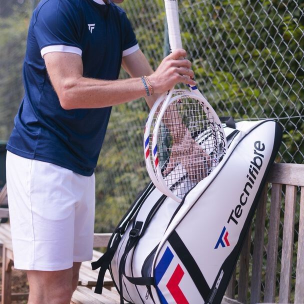 Miniatura 5.0 de Bolsa de Raquete Tour Endurance 12R Branco Tecnifibre