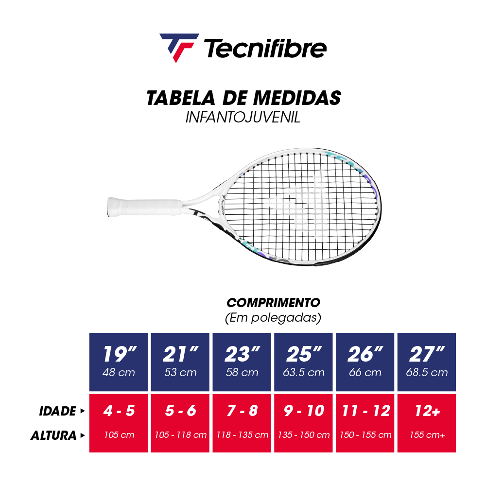 Raquete de T&ecirc;nis Juvenil T-Fight Club 19 Branco Tecnifibre